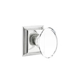 Emtek - Privacy, Wilshire Rosette, Hampton Knob, US26 - Polished Chrome
