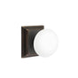 Emtek - Passage, Wilshire Rosette, Ice White Knob, US10B - Oil Rubbed Bronze