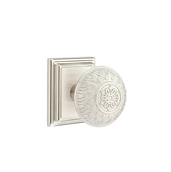 Emtek - Passage, Wilshire Rosette, Lancaster Knob, US15 - Satin Nickel
