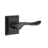 Emtek - Privacy, Wilshire Rosette, Luzern Lever, RH, US19 - Flat Black