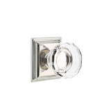 Emtek - Dummy, Wilshire Rosette, Lowell Crystal Knob, US14 - Polished Nickel