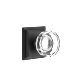 Emtek - Dummy, Wilshire Rosette, Lowell Crystal Knob, US19 - Flat Black