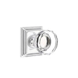 Emtek - Dummy, Wilshire Rosette, Lowell Crystal Knob, US26 - Polished Chrome