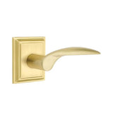 Emtek - Concealed, Privacy, Wilshire Rosette, Mercury Lever, US4 - Satin Brass