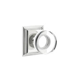 Emtek - Concealed, Passage, Wilshire Rosette, Modern Disc Crystal Knob, US26 - Polished Chrome