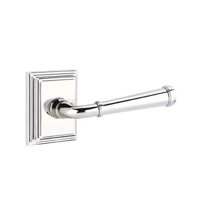 Emtek - Passage, Wilshire Rosette, Merrimack Lever, RH, US26 - Polished Chrome