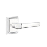 Emtek - Passage, Wilshire Rosette, Milano Lever, LH, US26 - Polished Chrome