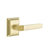 Emtek - Concealed, Privacy, Wilshire Rosette, Milano Lever, US4 - Satin Brass