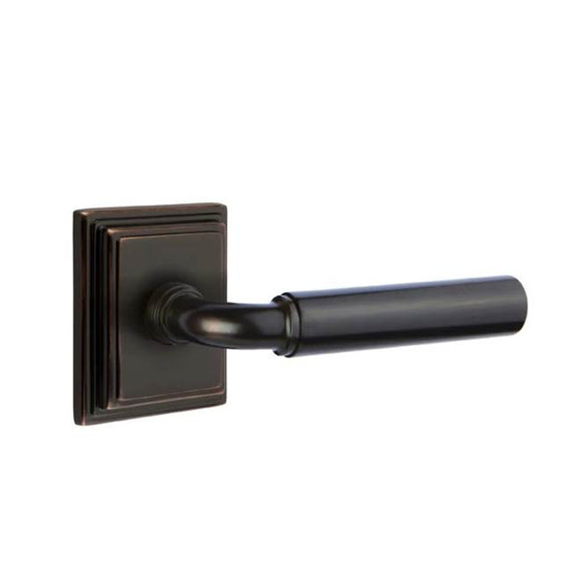 Emtek - Passage, Wilshire Rosette, Manning Lever, LH, US10B - Oil Rubbed Bronze