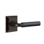 Emtek - Concealed, Privacy, Wilshire Rosette, Manning Lever, US10B - Oil Rubbed Bronze