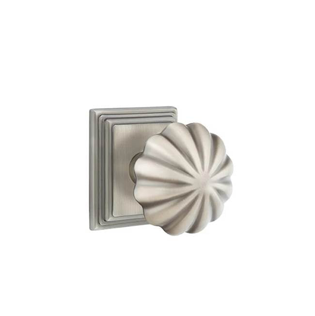 Emtek - Dummy, Wilshire Rosette, Melon Knob, US15A - Pewter