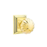 Emtek - Privacy, Wilshire Rosette, Melon Knob, US3 Lifetime - Polished Brass