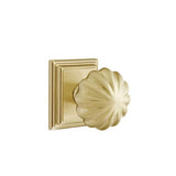 Emtek - Passage, Wilshire Rosette, Melon Knob, US4 - Satin Brass