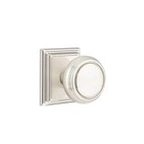 Emtek - Privacy, Wilshire Rosette, Norwich Knob, US15 - Satin Nickel