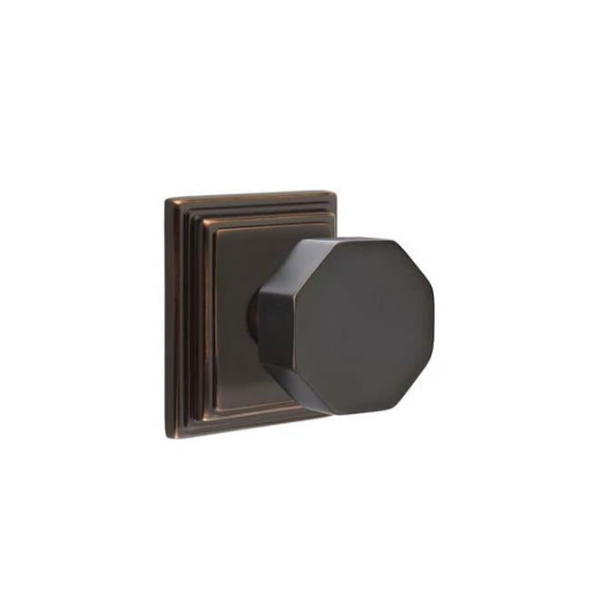 Emtek - Passage, Wilshire Rosette, Octagon Knob, US10B - Oil Rubbed Bronze