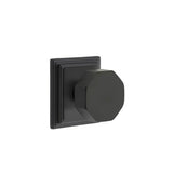 Emtek - Concealed, Passage, Wilshire Rosette, Octagon Knob, US19 - Flat Black