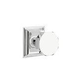 Emtek - Concealed, Passage, Wilshire Rosette, Octagon Knob, US26 - Polished Chrome