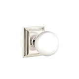 Emtek - Dummy, Wilshire Rosette, Orb Knob, US14 - Polished Nickel