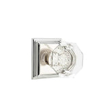 Emtek - Privacy, Wilshire Rosette, Old Town Clear Knob, US14 - Polished Nickel
