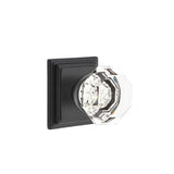 Emtek - Privacy, Wilshire Rosette, Old Town Clear Knob, US19 - Flat Black