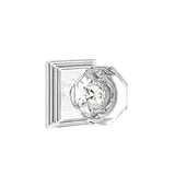 Emtek - Privacy, Wilshire Rosette, Old Town Clear Knob, US26 - Polished Chrome
