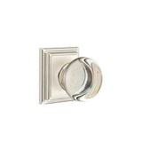 Emtek - Passage, Wilshire Rosette, Providence Crystal Knob, US15 - Satin Nickel