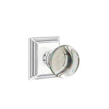 Emtek - Passage, Wilshire Rosette, Providence Crystal Knob, US26 - Polished Chrome