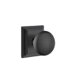 Emtek - Concealed, Privacy, Wilshire Rosette, Providence Knob, US19 - Flat Black