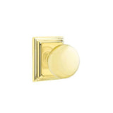Emtek - Concealed Fastener, Privacy, Wilshire Rosette, Providence Knob, US3NL - Unlacquered Brass