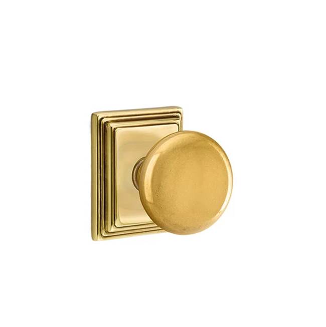 Emtek - Concealed, Privacy, Wilshire Rosette, Providence Knob, US7 - French Antique