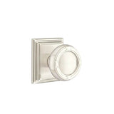 Emtek - Passage, Wilshire Rosette, Ribbon and Reed Knob, US15 - Satin Nickel