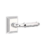 Emtek - Passage, Wilshire Rosette, Ribbon and Reed Lever, RH, US26 - Polished Chrome