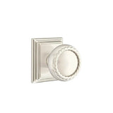 Emtek - Privacy, Wilshire Rosette, Rope Knob, US15 - Satin Nickel