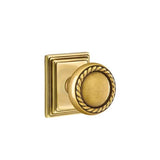 Emtek - Privacy, Wilshire Rosette, Rope Knob, US7 - French Antique