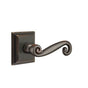 Emtek - Concealed, Privacy, Wilshire Rosette, Rustic Lever, US10B - Oil Rubbed Bronze