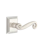 Emtek - Privacy, Wilshire Rosette, Rustic Lever, RH, US15 - Satin Nickel