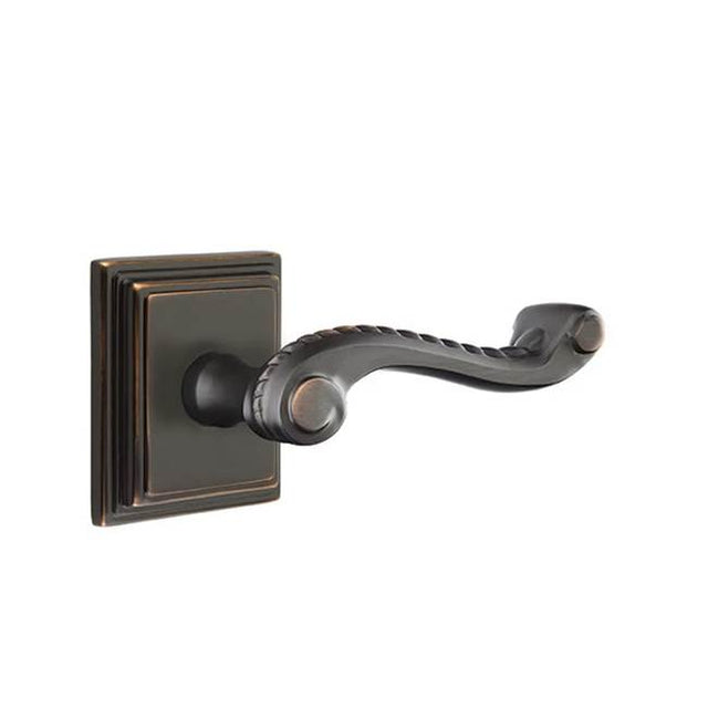 Emtek - Passage, Wilshire Rosette, Rope Lever, RH, US10B - Oil Rubbed Bronze