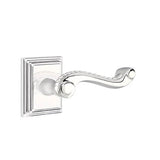 Emtek - Passage, Wilshire Rosette, Rope Lever, RH, US26 - Polished Chrome