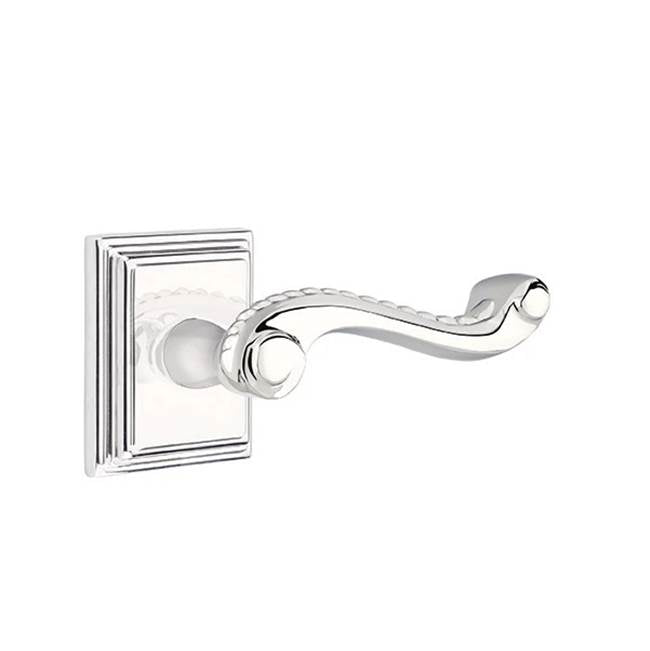 Emtek - Privacy, Wilshire Rosette, Rope Lever, RH, US26 - Polished Chrome