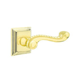 Emtek - Passage, Wilshire Rosette, Rope Lever, RH, US3 Lifetime - Polished Brass