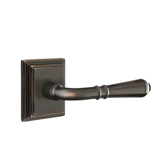 Emtek - Concealed, Privacy, Wilshire Rosette, Turino Lever, US10B - Oil Rubbed Bronze