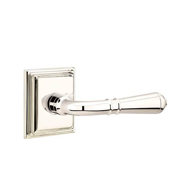 Emtek - Concealed, Passage, Wilshire Rosette, Turino Lever, US14 - Polished Nickel