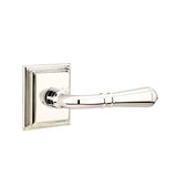 Emtek - Concealed, Passage, Wilshire Rosette, Turino Lever, US14 - Polished Nickel