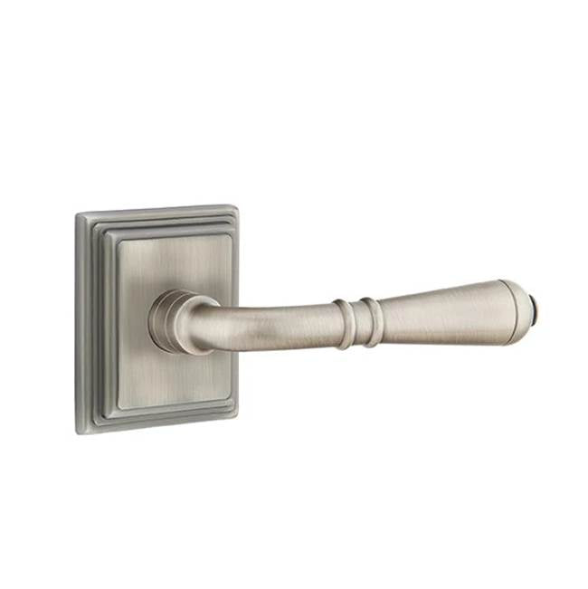 Emtek - Concealed, Passage, Wilshire Rosette, Turino Lever, US15A - Pewter