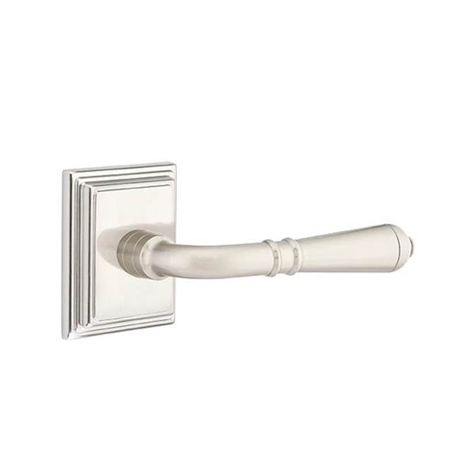 Emtek - Passage, Wilshire Rosette, Turino Lever, RH, US15 - Satin Nickel
