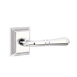 Emtek - Concealed, Passage, Wilshire Rosette, Turino Lever, US26 - Polished Chrome