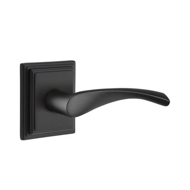 Emtek - Passage, Wilshire Rosette, Triton Lever, RH, US19 - Flat Black
