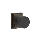 Emtek - Passage, Wilshire Rosette US10B, Conical Stem US10B, Straight Knurled Knob US10B - Oil Rubbed Bronze