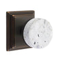 Emtek - Select Dummy, Wilshire Rosette US10B, Conical Stem US10B, Light Terrazzo Knob - Oil Rubbed Bronze
