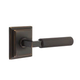 Emtek - Privacy, Wilshire Rosette US10B, L-Square Stem US10B, Straight Knurled Handle US10B RH - Oil Rubbed Bronze